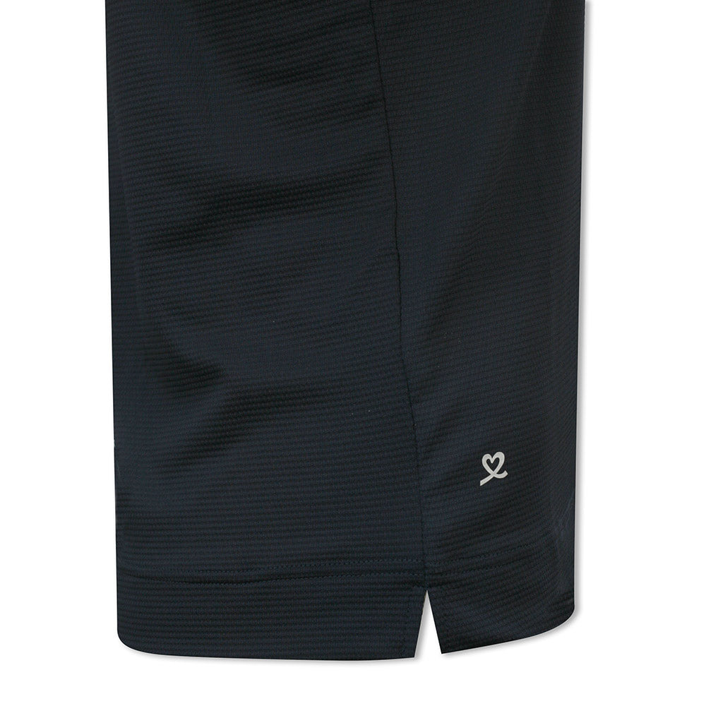 Daily Sports Open V-Neck Cap Sleeve Polo Golf Shirt In Navy