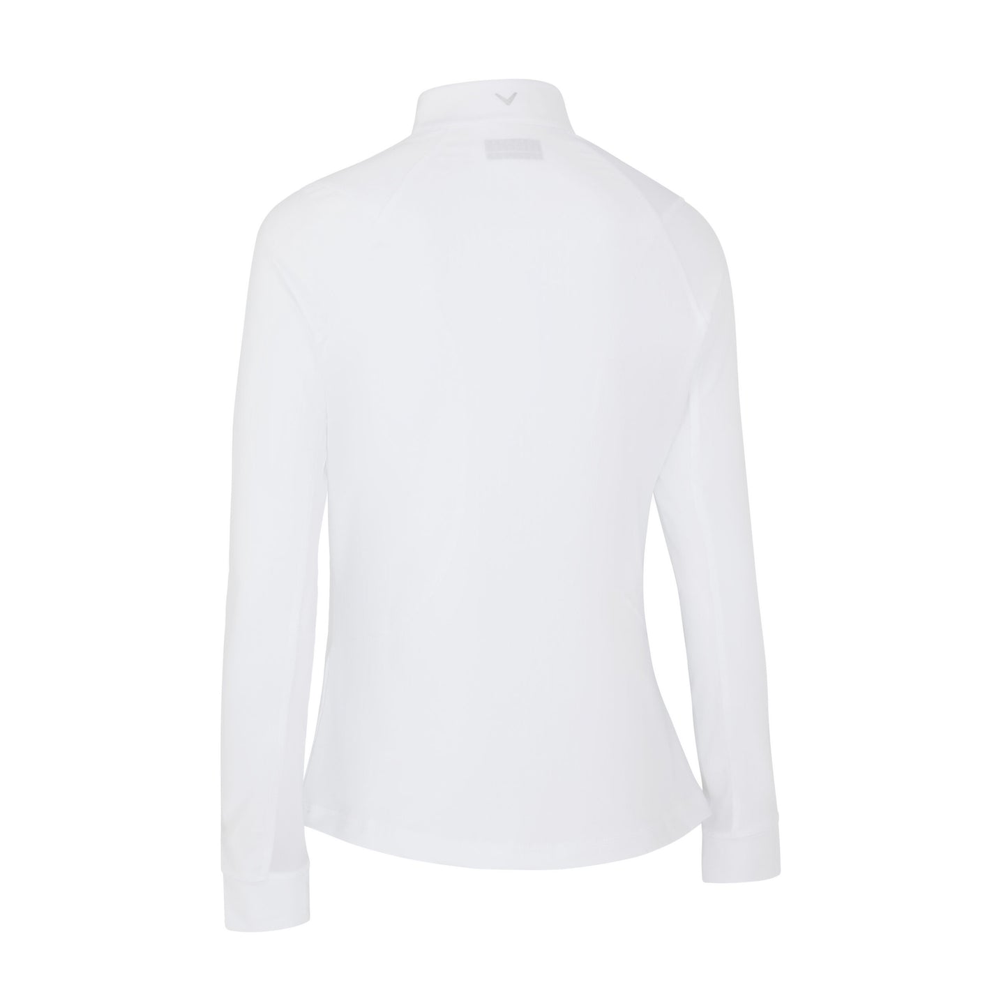 Callaway Ladies Brilliant White Zip Neck Golf Top With Mesh Panels