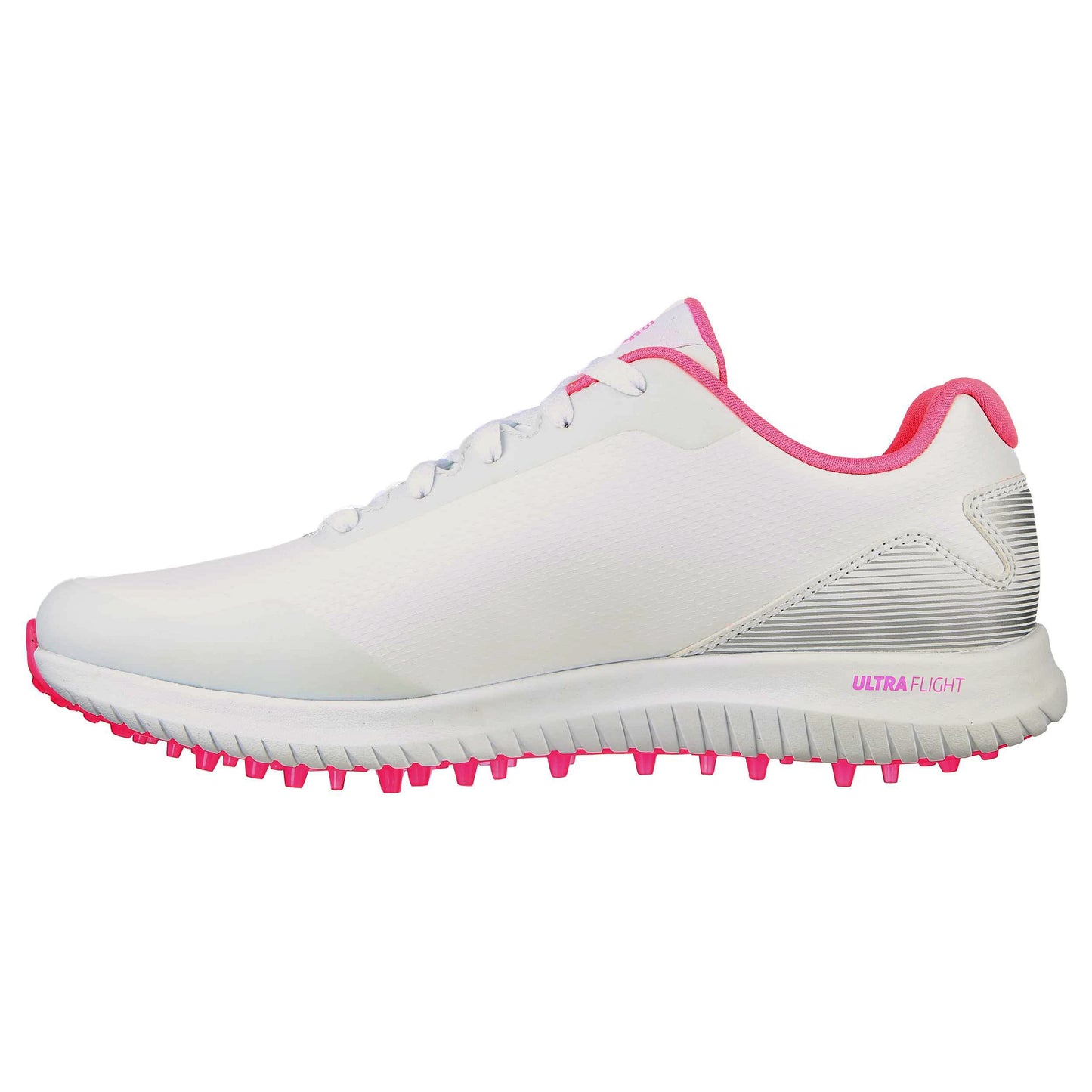 Skechers Ladies GO GOLF Max 2 Waterproof Shoe in White & Pink