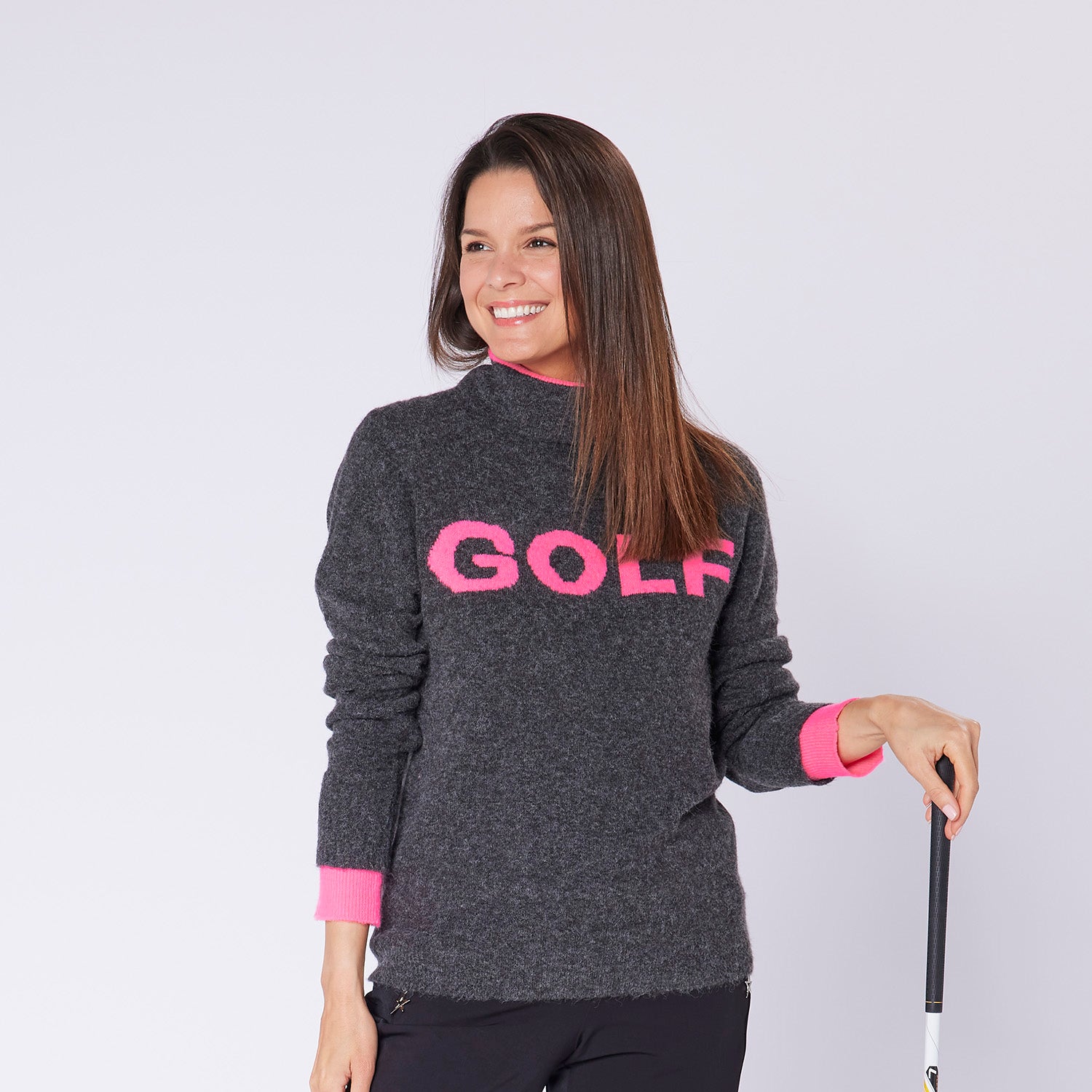 Swing Out Sister Womens 'Golf' Roll Neck with Double Layered Cuffs