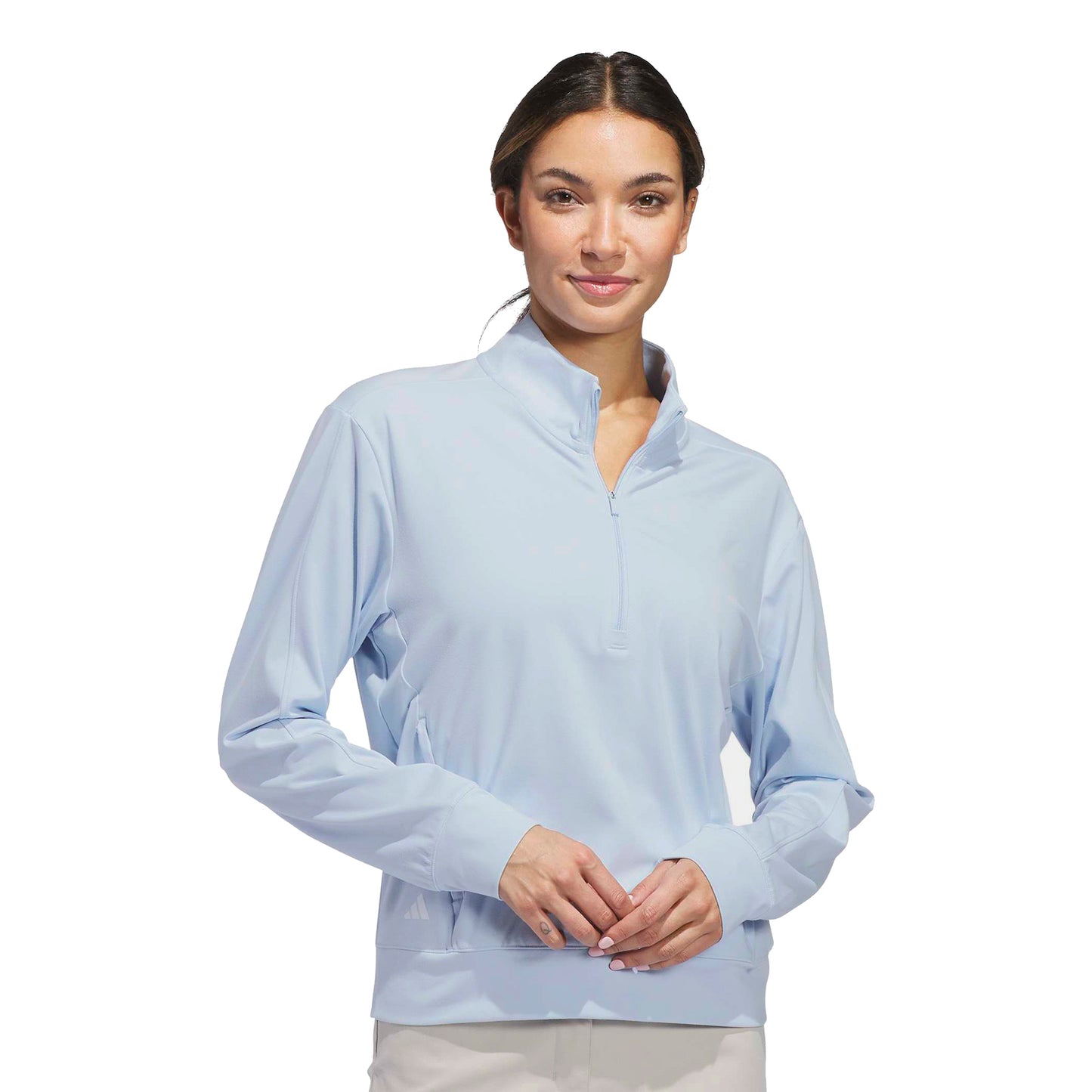 adidas Golf Women's 1/4 Zip Buttery Soft-Stretch Top for Smart Layering
