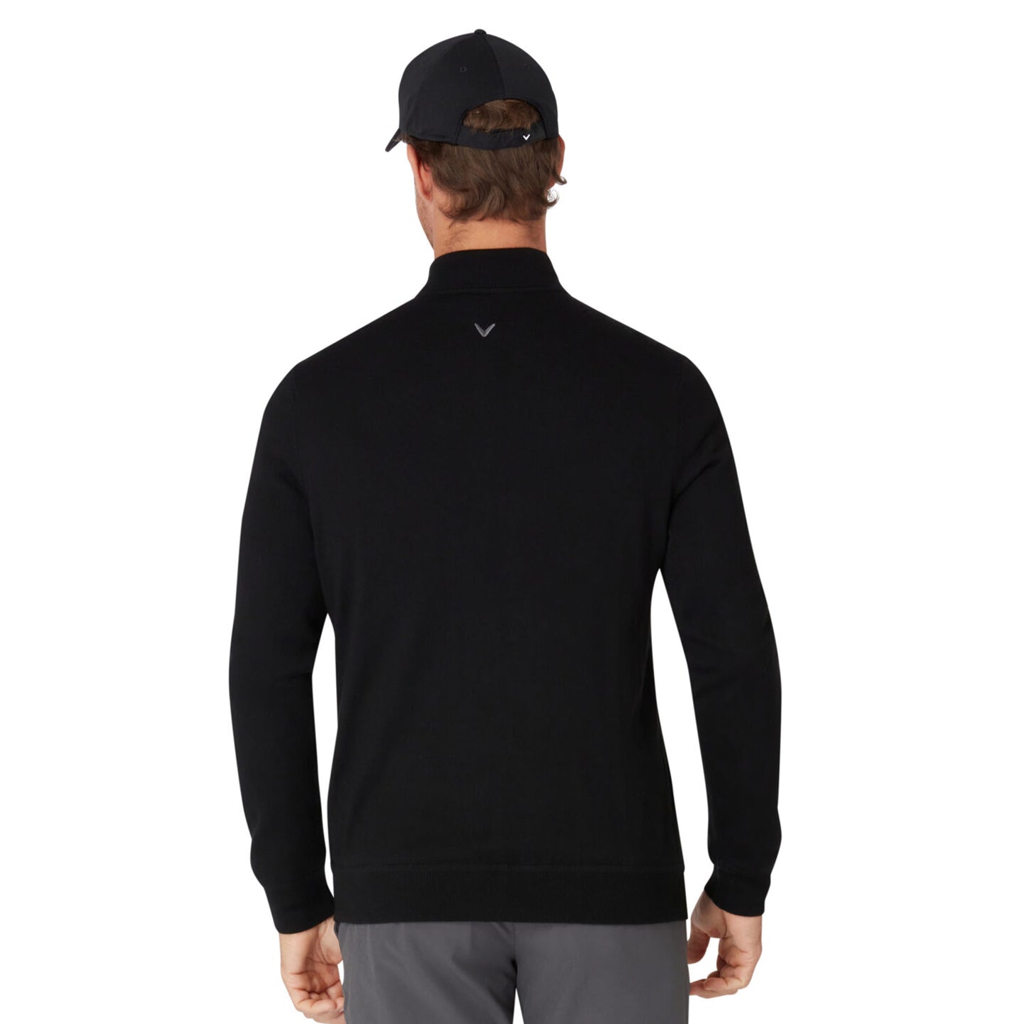 Callaway Mens Black Thermal Windstopper Merino Blend Sweater
