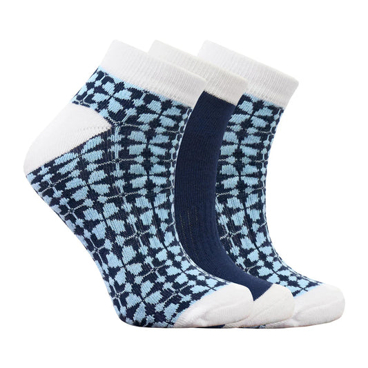 Surpizeshop Ladies 3 Pair Pack of Printed Golf Socks