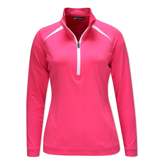 Sunderland Ladies Thermal Water Repellent Mid-Layer in Solar Pink & White