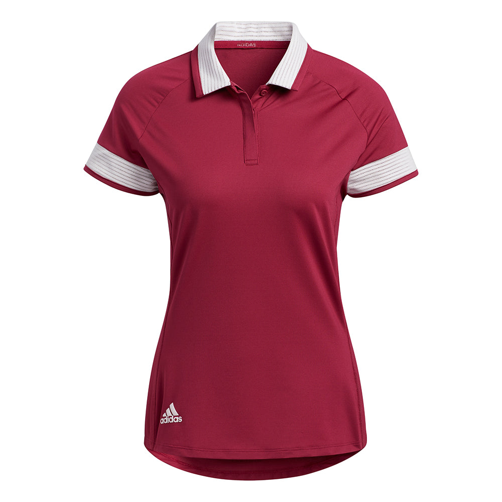 adidas Ladies Short Sleeve Golf Polo in Burgundy - Medium Only Left