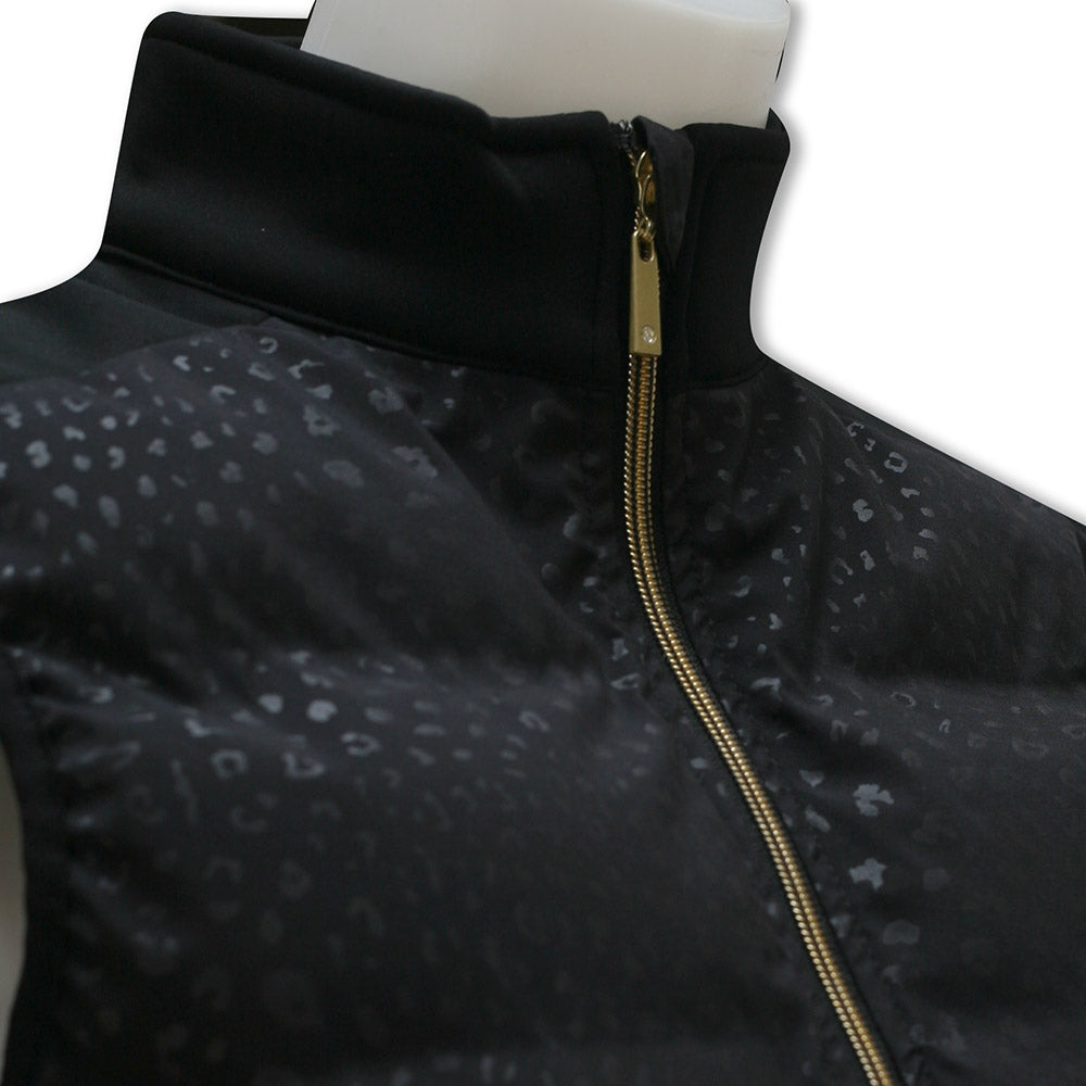 Glenmuir Ladies Water Repellent Padded Gilet in Black Animal Print