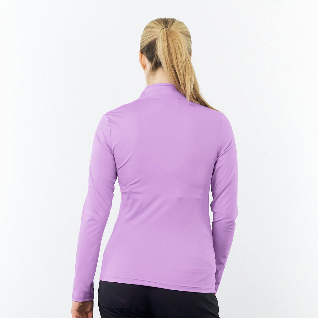 Pure Ladies Textured Long Sleeve Top in Lilac