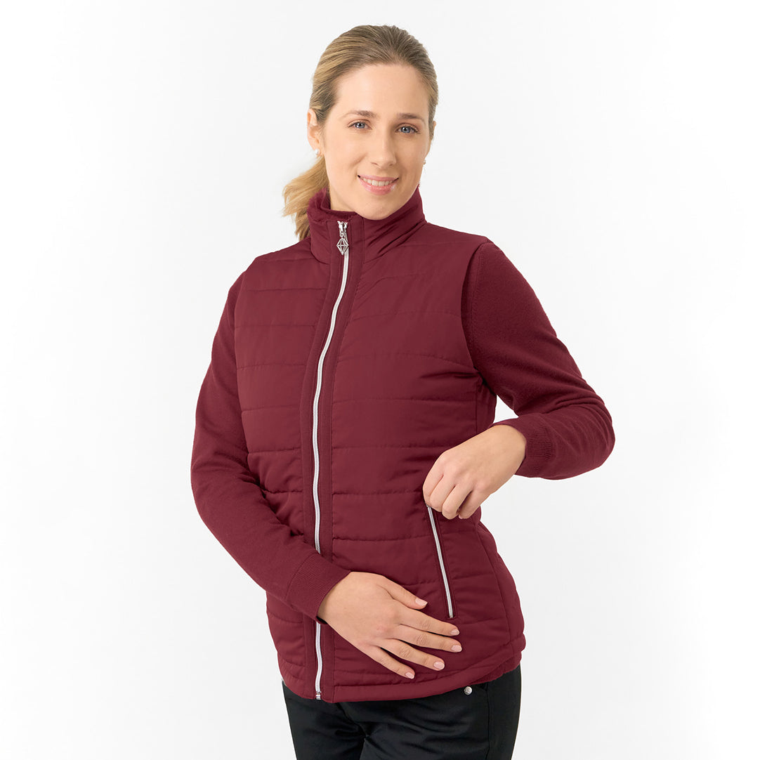 Pure Golf Ladies Insulated Faux Fur Collar Gilet