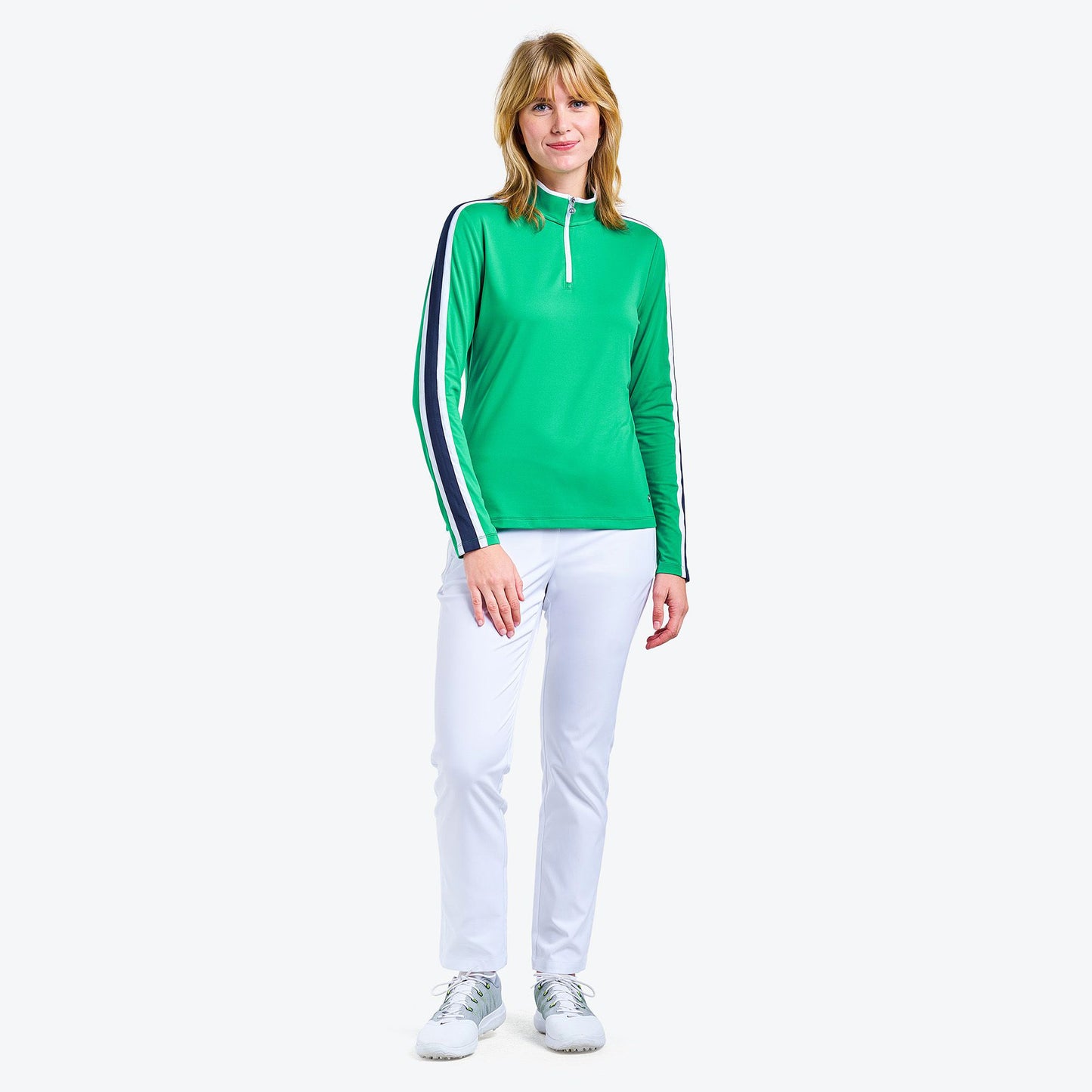 Nivo Ladies Colour Block Half-Zip Long Sleeve Golf Top