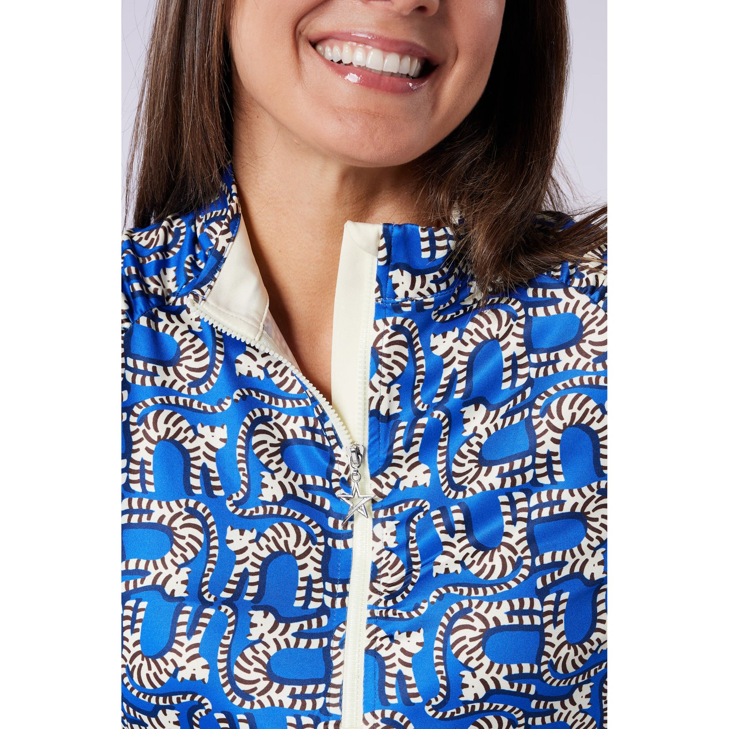 Swing Out Sister Ladies Elaine 1/4 Zip in Animal Instinct