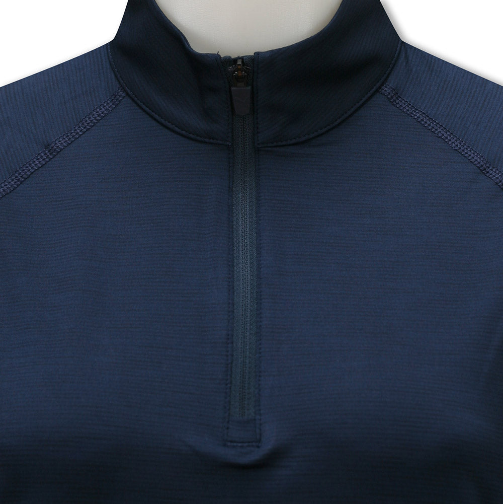 Puma Ladies 1/4 Zip YOU-V Long Sleeve Top with UPF 50+ in Navy Blazer Heather