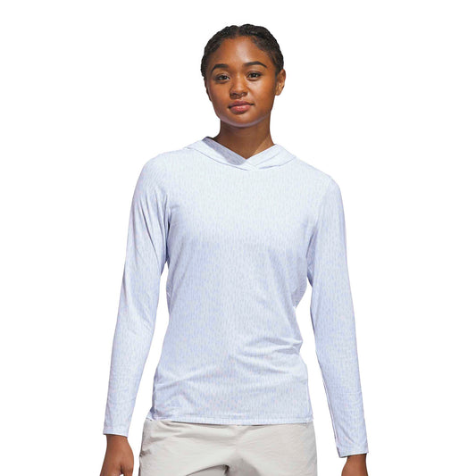 adidas Golf Ladies Lightweight Leopard Golf Hoodie For Range to Clubhouse Style