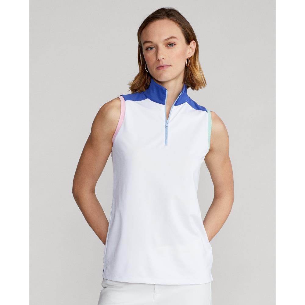Ralph Lauren Ladies Zip Neck Sleeveless Golf Polo Last One XS