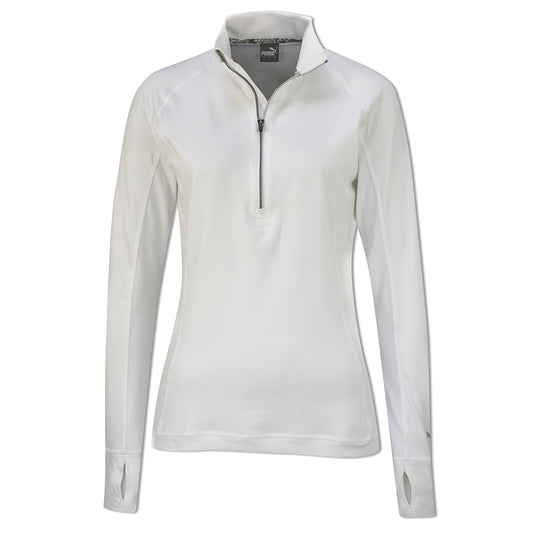 Puma Ladies Long Sleeve DryCell Zip-Neck Golf Top - XL Only Left