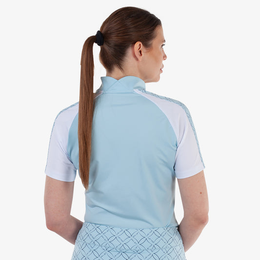 Galvin Green Women's Refined Zip-Neck Polo with Contemporary Contrast Design