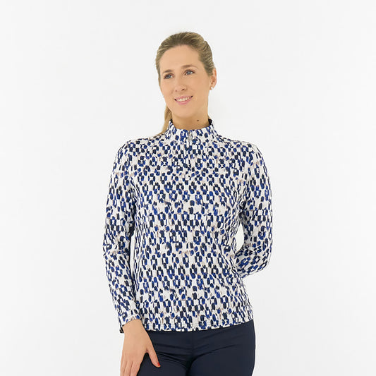 Pure Ladies Long Sleeve Golf Top with Mesh Panels 