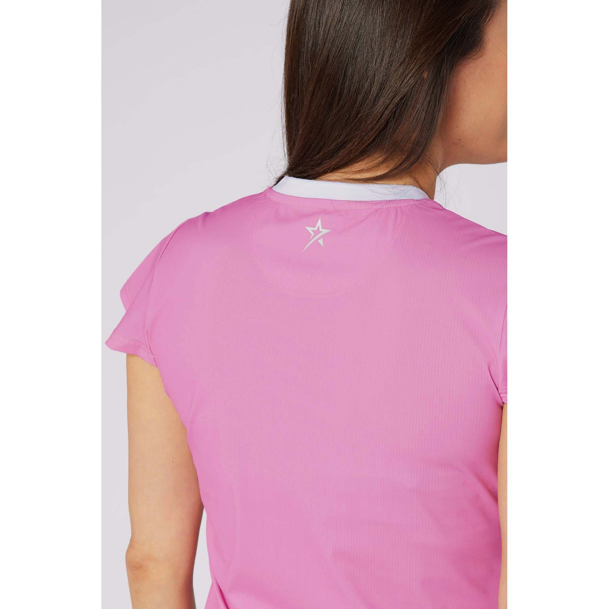 Swing Out Sister Ladies V-Neck Polo with Fabulous Floaty Sleeves for a Feminine Edge