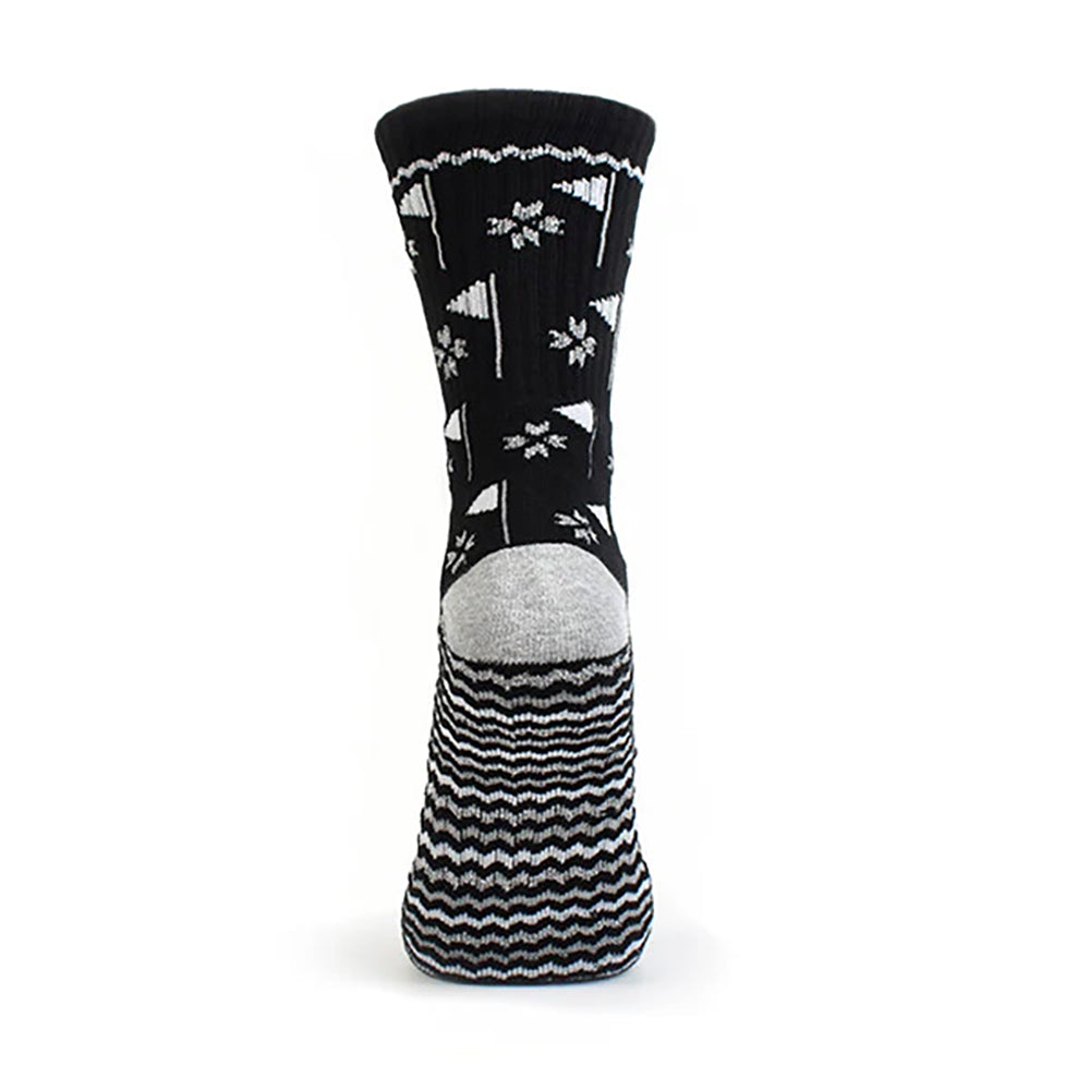 Surpizeshop Ladies Black Crew Golf Flag Socks