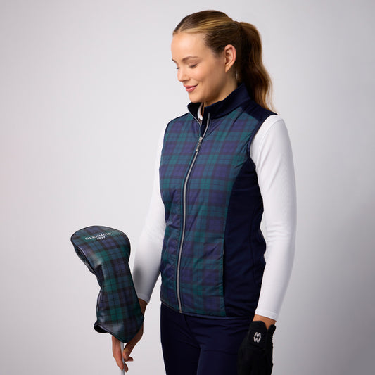 Glenmuir Ladies Tartan Thermal Gilet – Warm & Stylish Layered Golf Vest