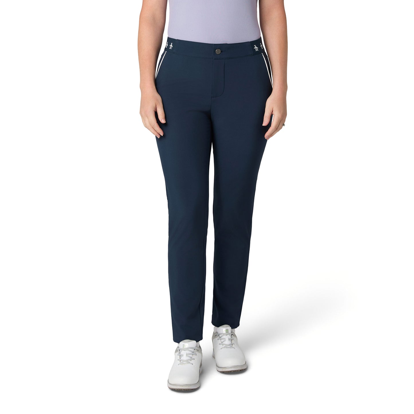 Original Penguin Ladies Thermal Tapered Pull-On Trousers in Navy