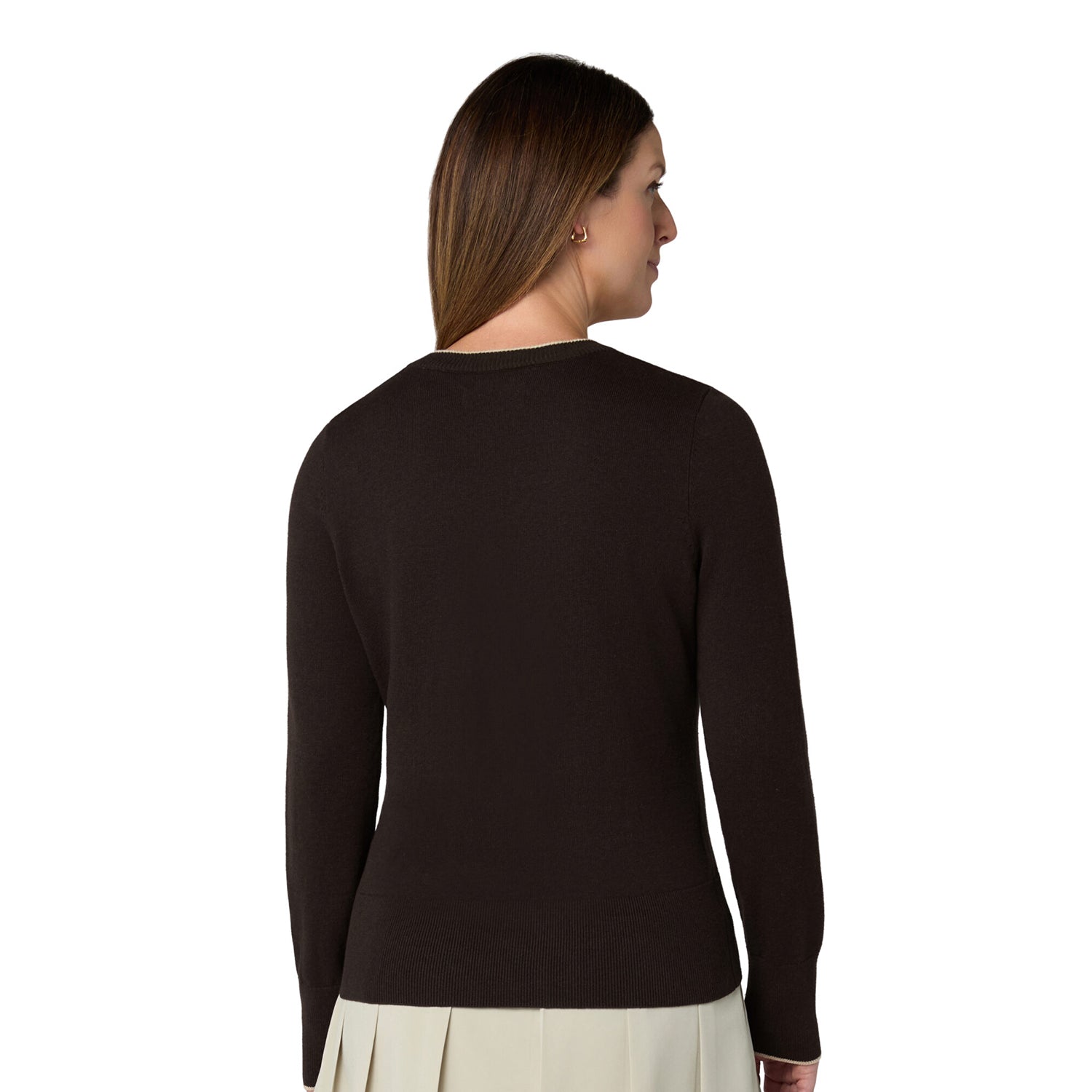 Original Penguin Ladies Cotton Blend Crew Neck Sweater