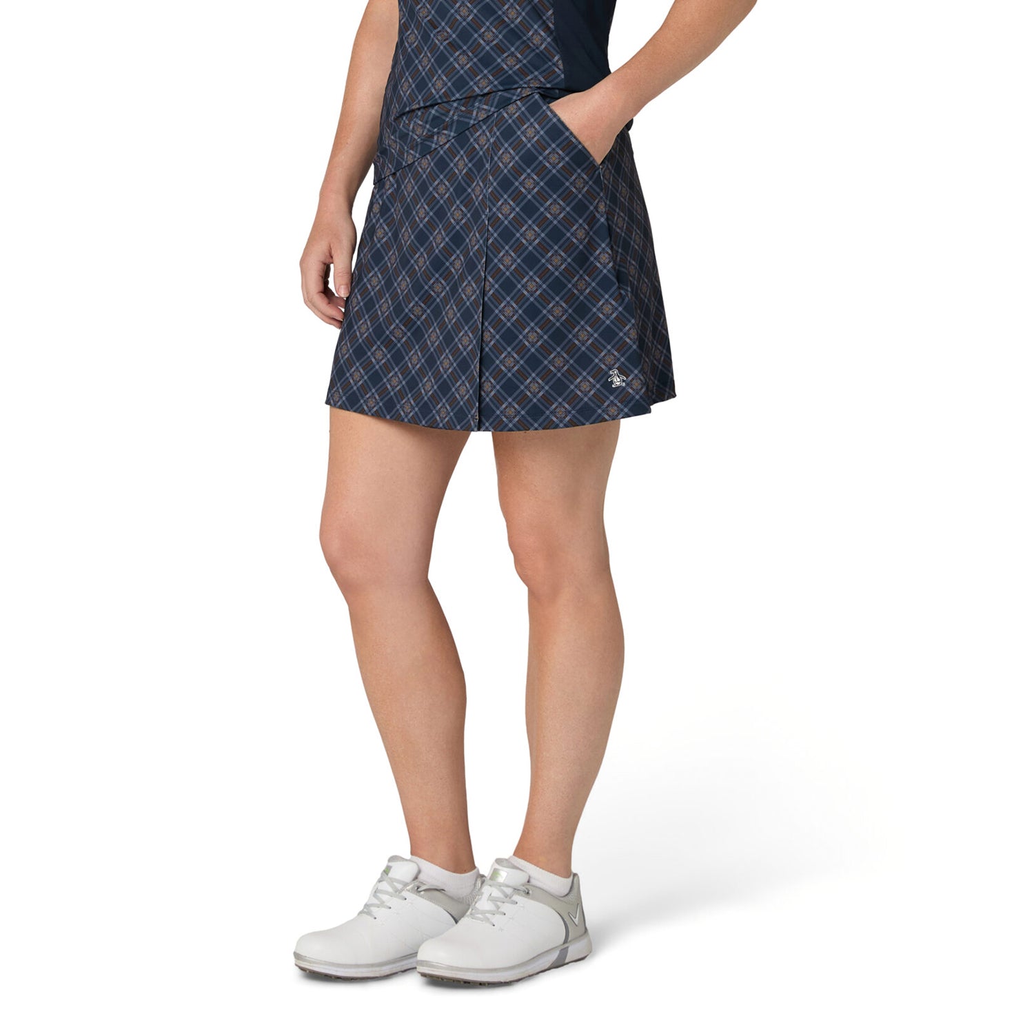 Original Penguin Ladies Plaid Wrap Golf Skort 