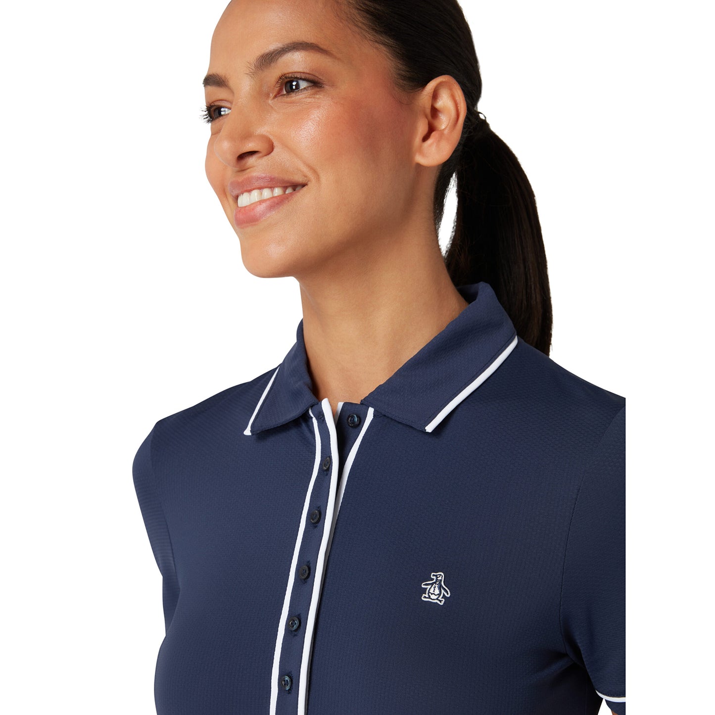 Original Penguin Ladies Short Sleeve Golf Polo in Navy