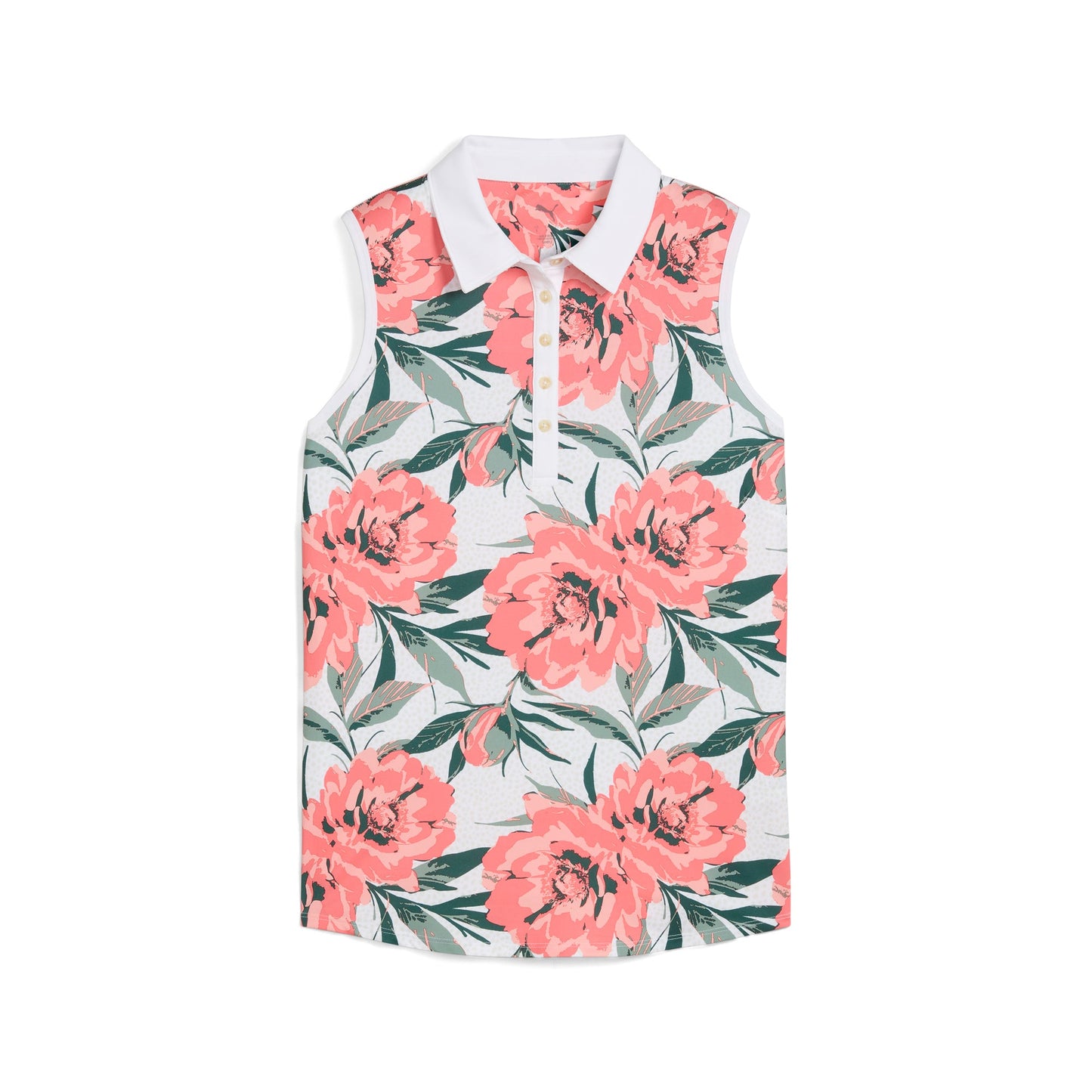 Puma Golf Ladies Sleeveless Polo in Floral Print