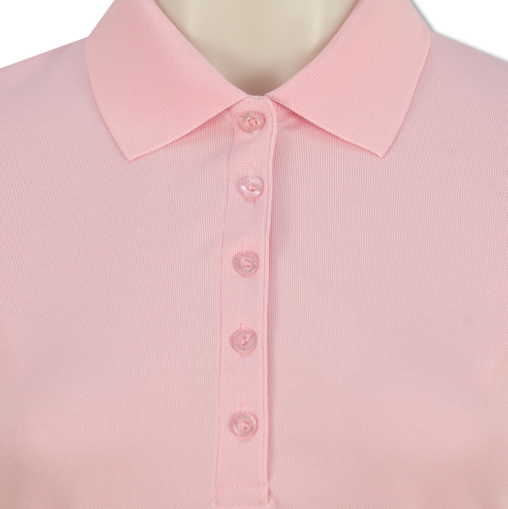 Glenmuir Ladies Short Sleeve Pique Polo with Stretch & UPF50+ in Candy Pink