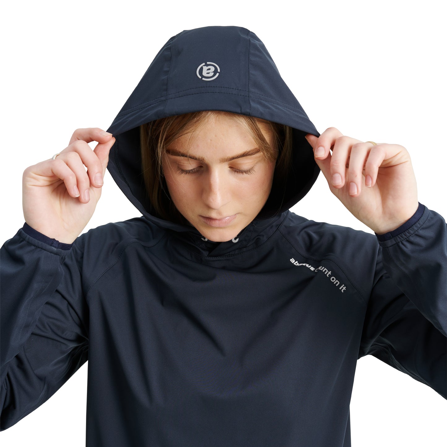 Abacus Ladies Navy Bounce Waterproof Hoodie