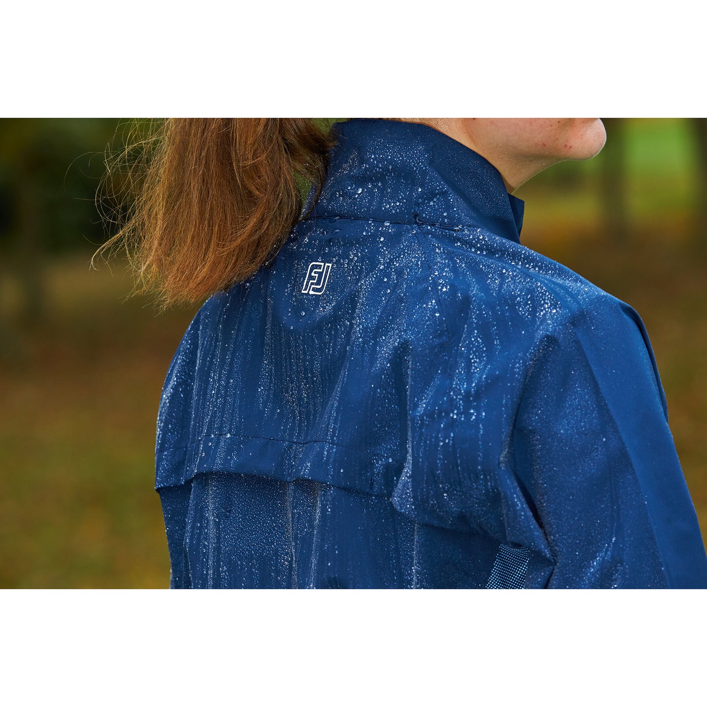 FootJoy Ladies HydroLite Waterproof Jacket with Waist Cinch in Navy