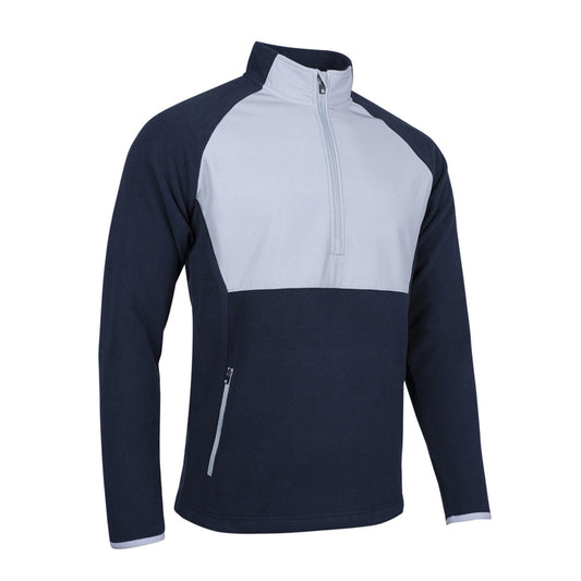 Sunderland Mens Navy Hybrid Thermal Fleece with Silver Contrast Panel