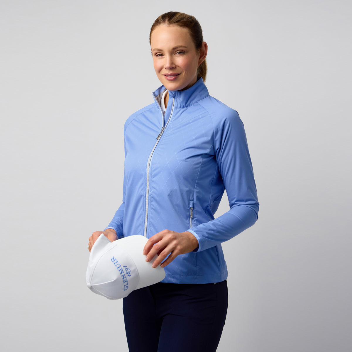 Glenmuir Ladies Lightweight Showerproof Jacket with Subtle Diamond Print