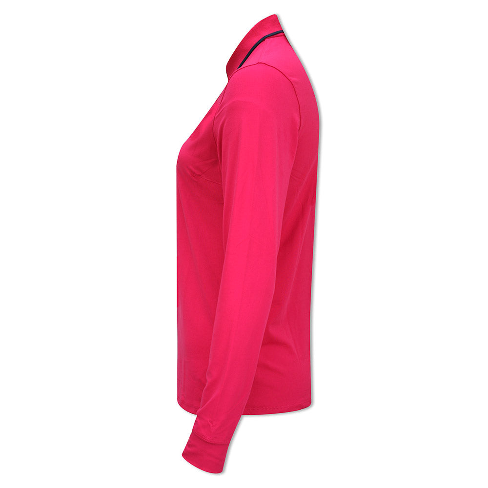 Puma Golf Ladies Cloudspun Long Sleeve Polo with UPF 50+ in Pinktastic
