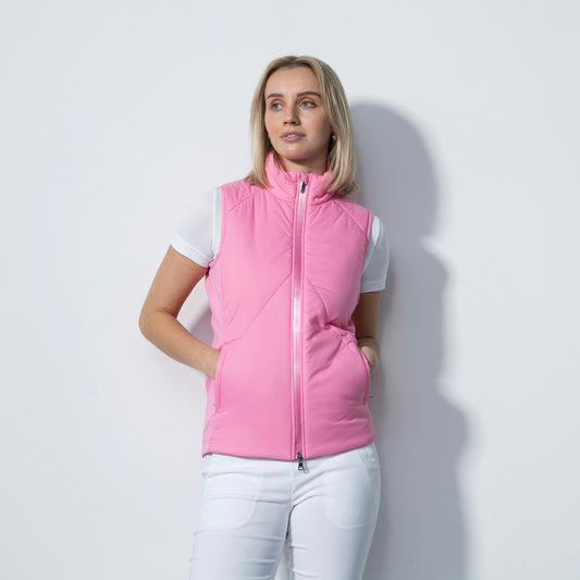 Daily Sports Ladies Lightweight Golf Gilet in Pink Sky - Large Only Left