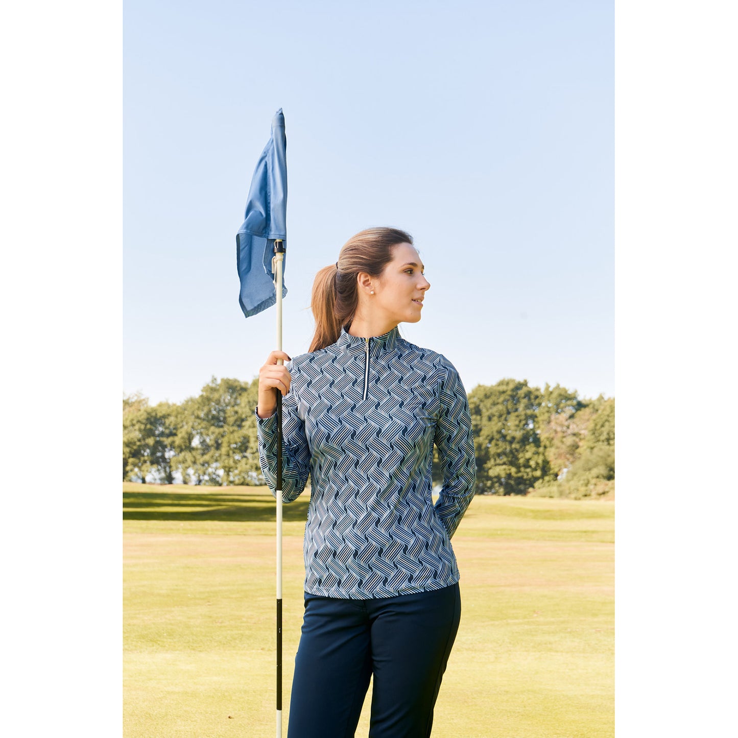 Pure Ladies Brushed Back Long Sleeve Golf Top