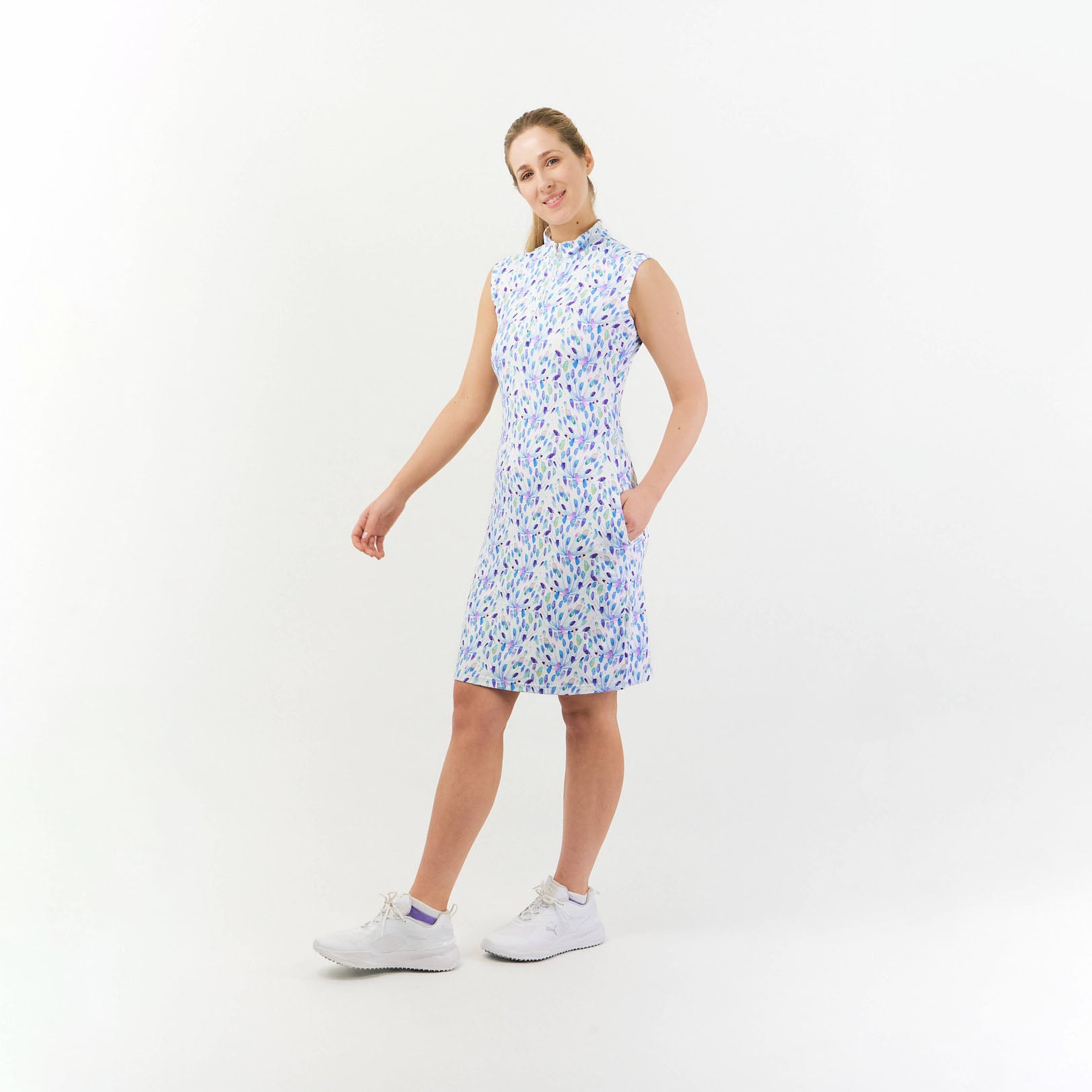 Pure Sleeveless Opal Wish Print Dress with UPF35 Sun Protection