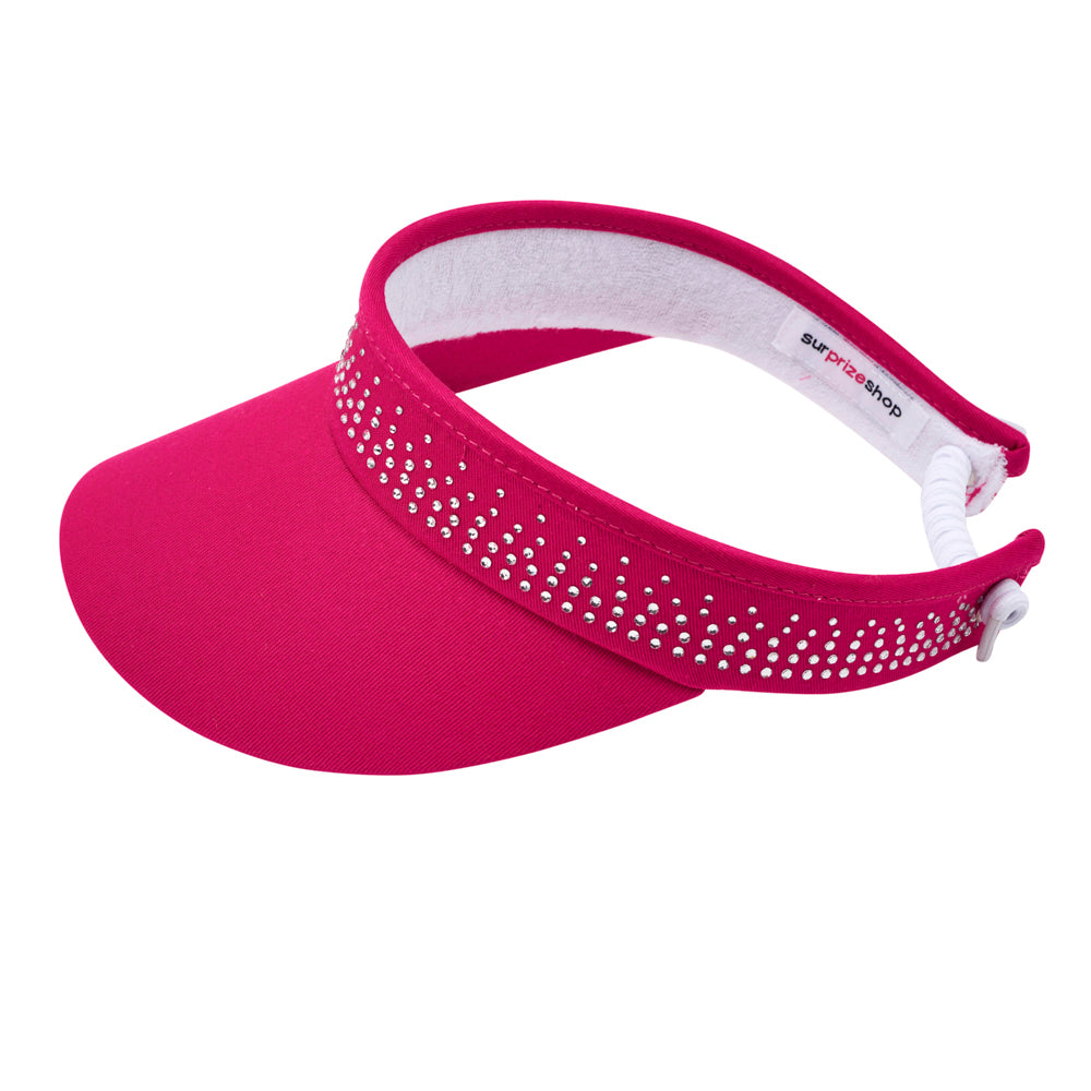 Surprizeshop Crystal Embellished Golf Visor with Adjustable Fit 