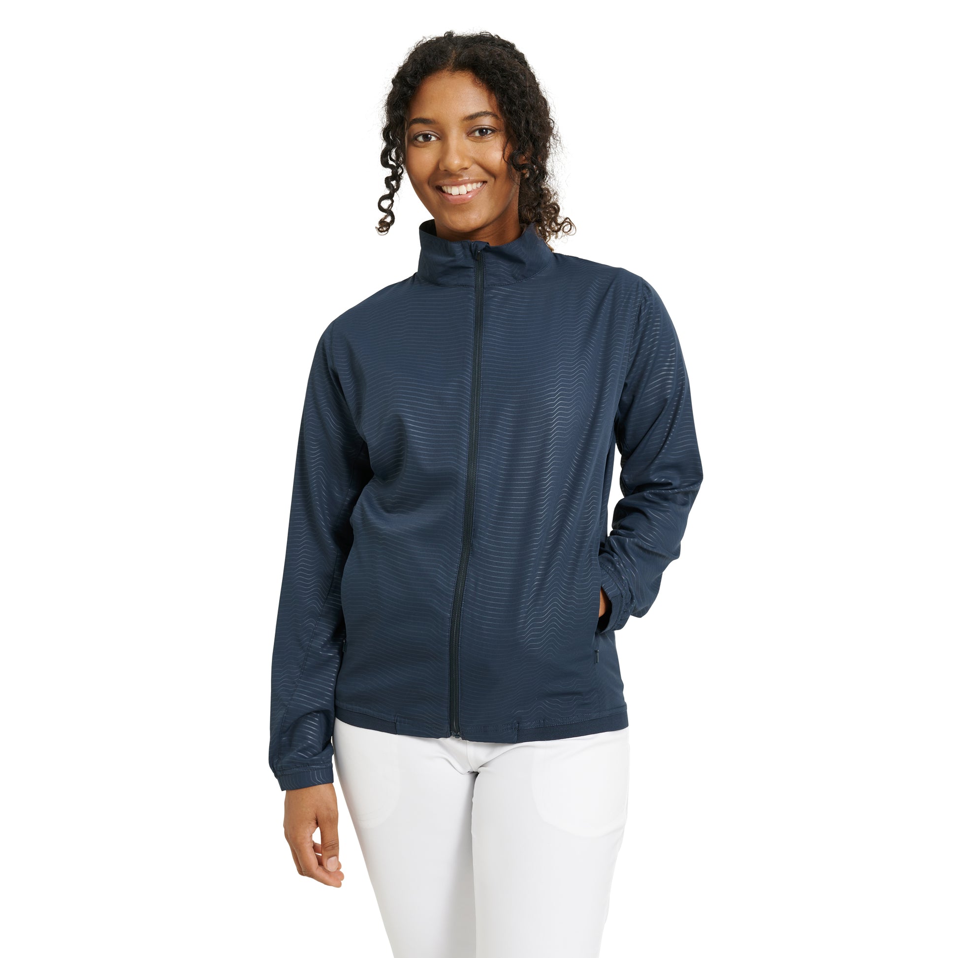 Abacus Ladies Lanark Classic Stretch Wind Jacket in Navy