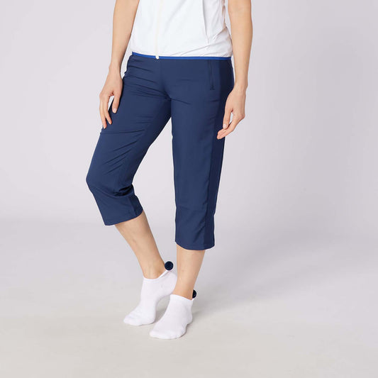 Swing Out Sister Ladies Rita Lightweight Pull-On Capris in Navy