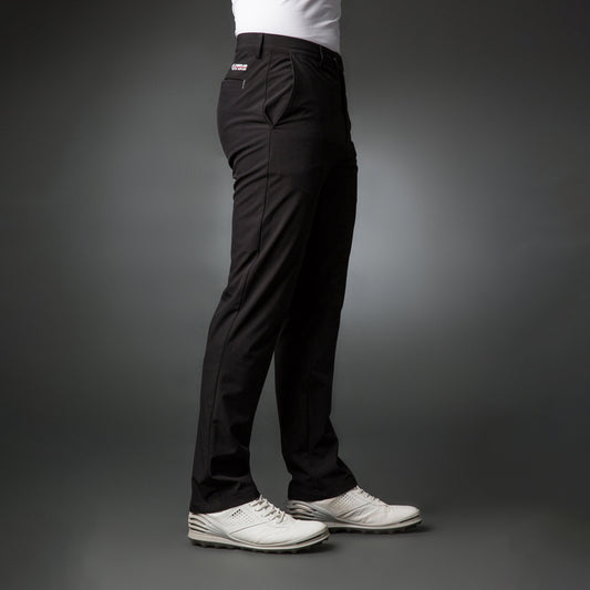 Sunderland Mens Black Lightweight Golf Trousers with Water Repellent Finish