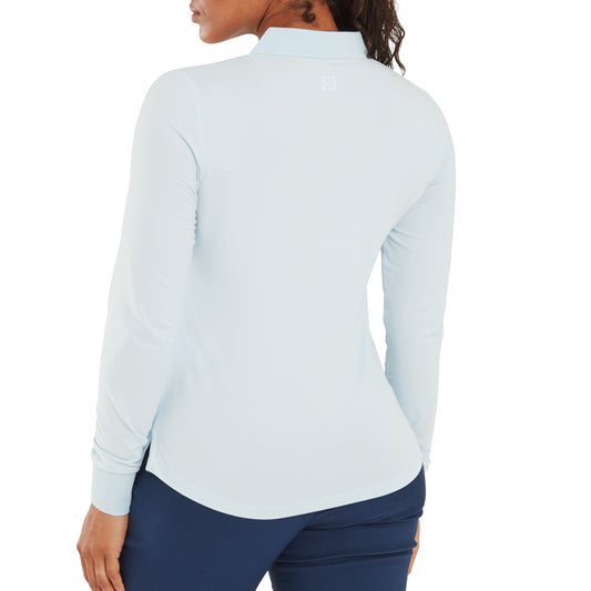 FootJoy Womens Soft-Stretch Thermal Long Sleeve Top in Pale Aqua