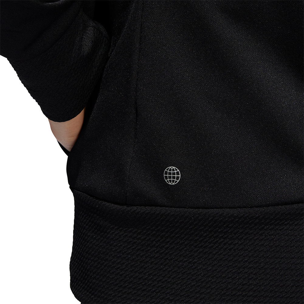 adidas Ladies Lightweight Textured Jersey Golf Jacket in Black