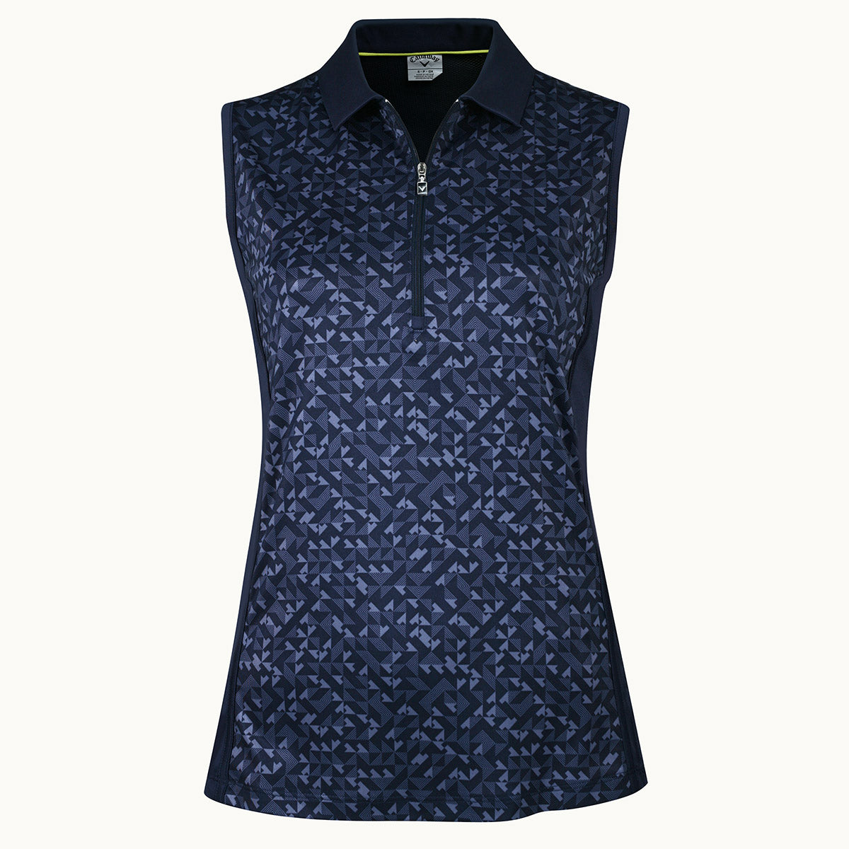 Callaway Ladies Sleeveless Shape Shifter Geo Print Golf Polo - Small Only Left