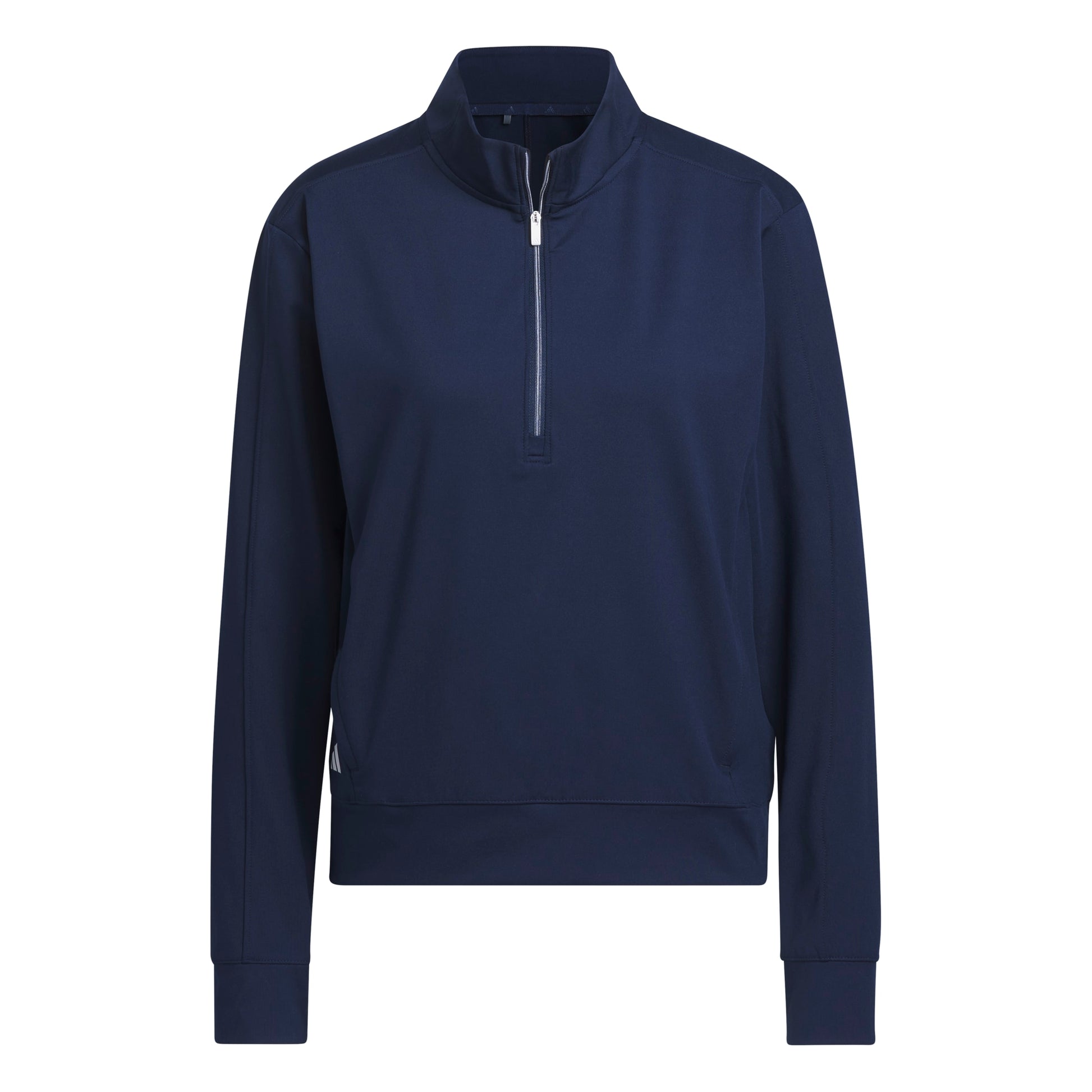 adidas Golf Women's Navy Layering Zip-Neck Top - Soft & Stretchy Comfort for Every Swing