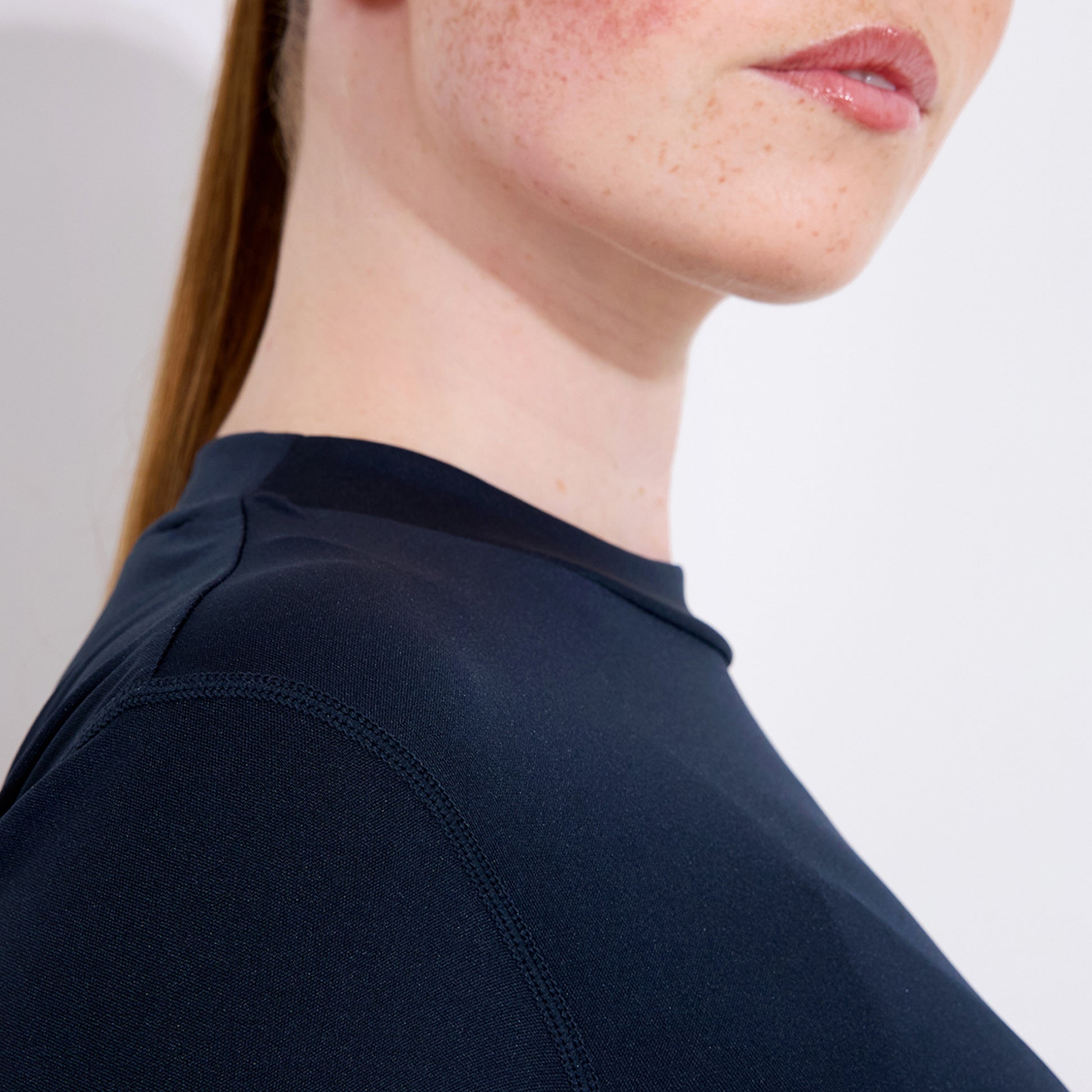 Abacus Ladies Navy Long Sleeve Top