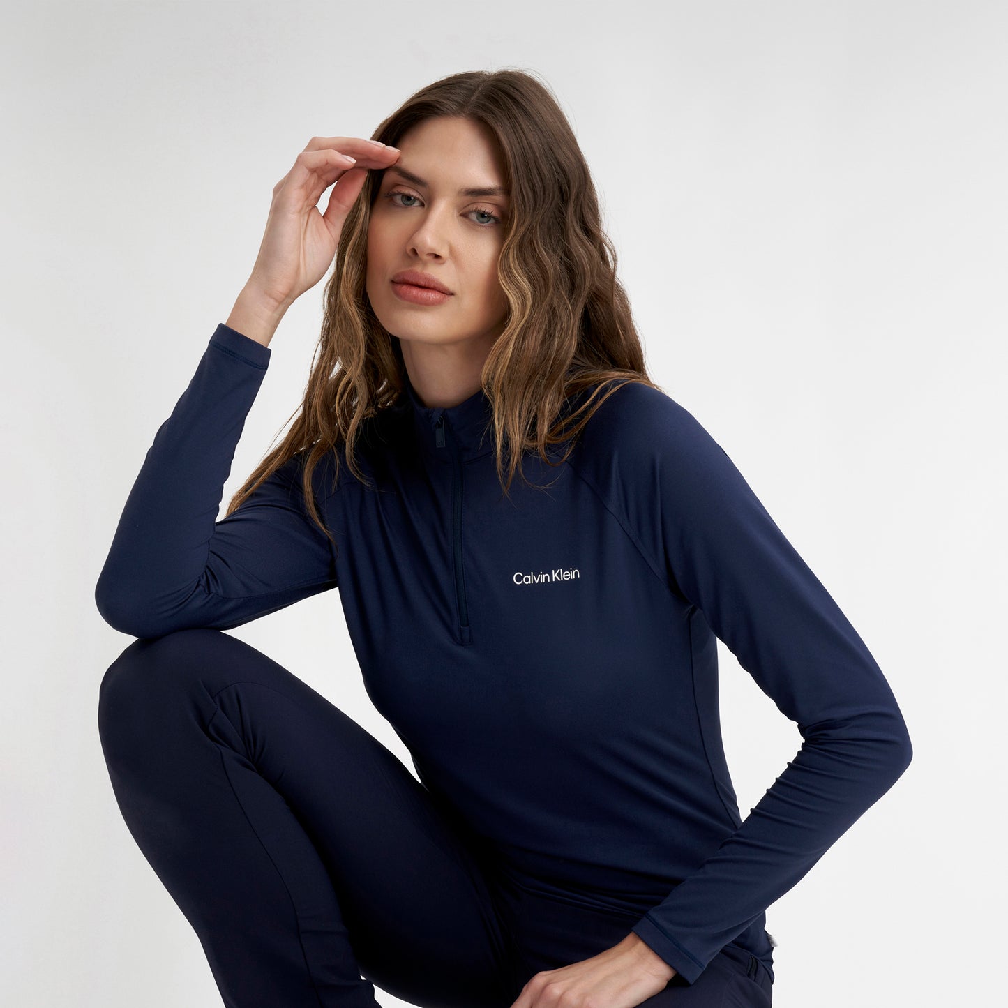 Calvin Klein Ladies Zip-Neck Top