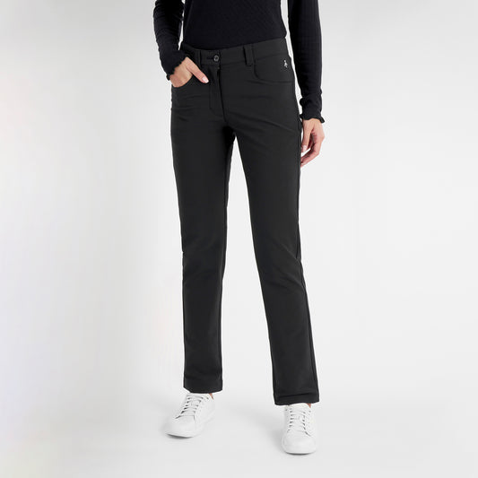 Green Lamb Luxe Thermal 4-Way Stretch Trouser in Black