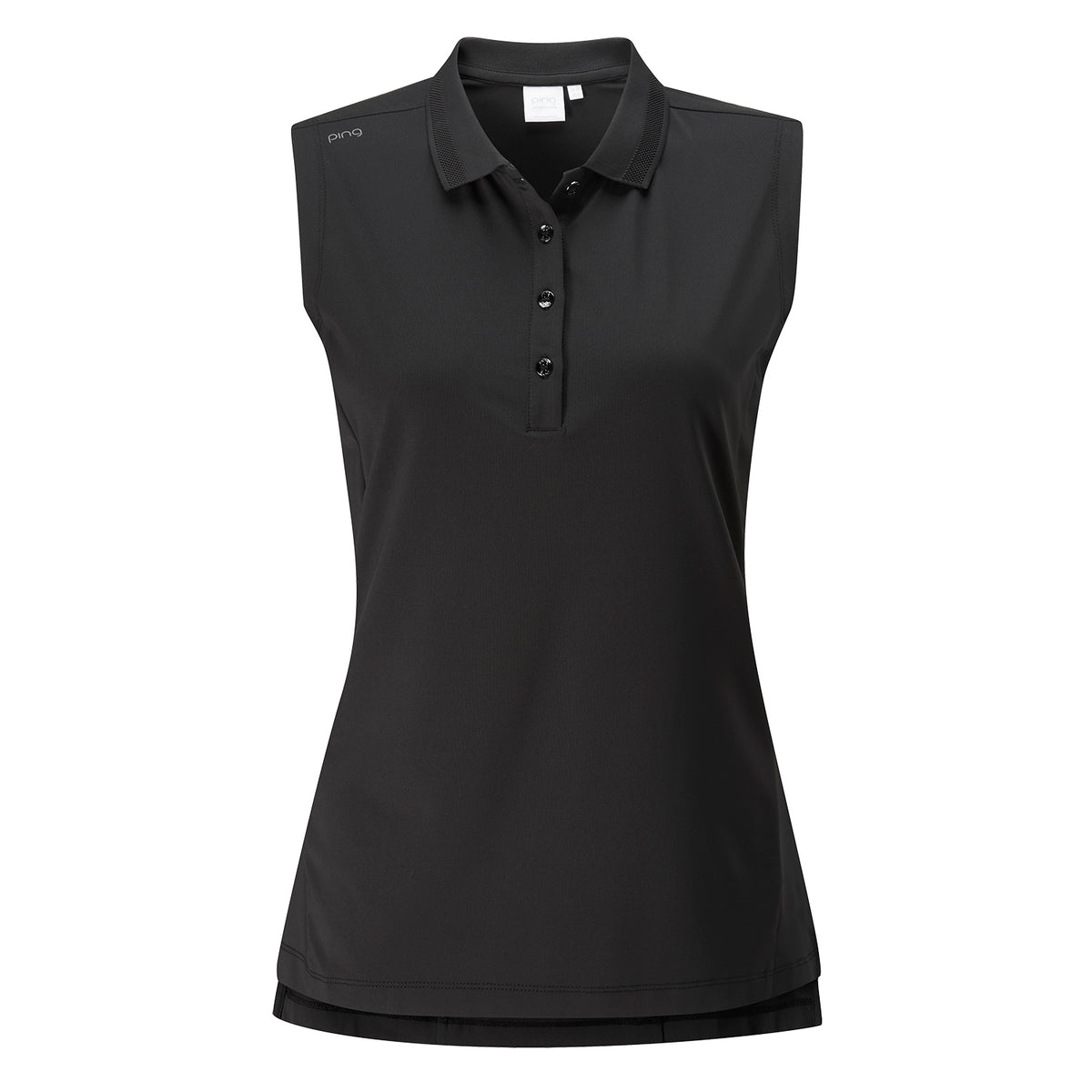 PING Ladies Black Sleeveless Golf Polo Shirt