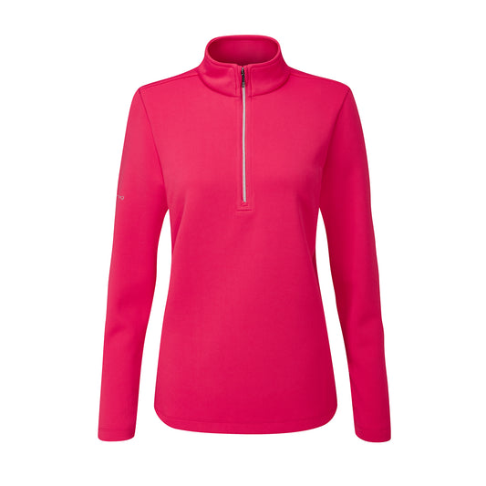 PING Ladies Half-Zip Ribbed Golf Fleece for Thermal Warmth